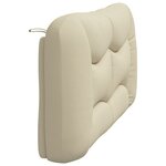 vidaXL Coussin de tête de lit crème 160 cm tissu