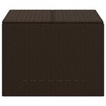 vidaXL Boîte de rangement de jardin marron 291L résine tressée