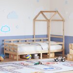 vidaXL Lit de jour avec toit sans matelas 80x200 cm bois massif