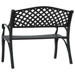 vidaXL Banc de jardin 102 cm Aluminium coulé Noir