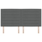 vidaXL Tête de lit LED Design Lignes Gris Foncé 90 cm Tissu