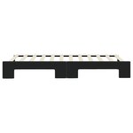 vidaXL Lit de jour avec gigogne sans matelas noir 90x200 cm
