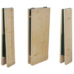 vidaXL Table de brasserie pliable avec 2 bancs 220 cm Bois de sapin