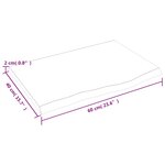 vidaXL Étagère murale marron foncé 60x40x2 cm bois chêne massif traité