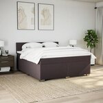 vidaXL Sommier à lattes de lit avec matelas Marron foncé 180x200 cm