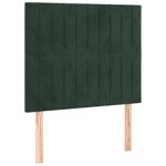 vidaXL Têtes de lit 2 Pièces Vert foncé 100x5x78/88 cm Velours