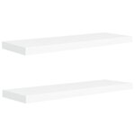 vidaXL Étagères murales flottantes 2 Pièces blanc 80x23 5x3 8 cm MDF