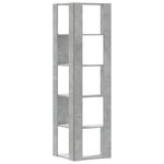 vidaXL Bibliothèque d'angle à 5 niveaux gris béton bois d'ingénierie