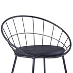 vidaXL Chaises à manger similicuir lot de 6 noir acier