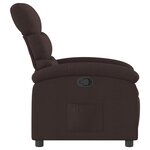 vidaXL Fauteuil inclinable Marron foncé Tissu