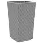 vidaXL Jardinières 4 Pièces gris clair 32 5x32 5x57 cm polypropylène