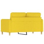 vidaXL Canapé à 2 places Jaune clair 120 cm Tissu