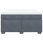 vidaXL Sommier à lattes de lit et matelas Gris foncé 140x200cm Velours