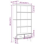 vidaXL Bibliothèque à 4 niveaux OLDEN blanc marron bois de pin massif