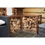RedFire Abri de stockage du bois de chauffage Hodr Rouillé 88519