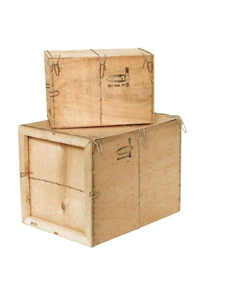 (lot  10 caisses) caisse bois contreplaqué mussy® - paquet de 10 345 x 295 x 195mm