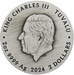 Pièce de monnaie en Argent 2 Dollars g 62.2 (2 oz) Millésime 2024 FRIDA KAHLO