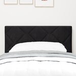 vidaXL Tête de Lit LED Noire Ensemble de 2 Noir Tissu et bois 80 cm
