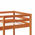 vidaXL Lit mezzanine avec bureau et étagères brun cire 90x200 cm pin