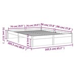 vidaXL Cadre de lit sans matelas blanc bois massif 160x200 cm