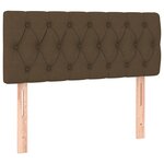 vidaXL Sommier à lattes de lit avec matelas Marron foncé 90x200 cm