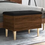vidaXL Banc de rangement chêne marron 62x42x46 cm bois d'ingénierie