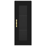 vidaXL Armoire murale noir 34 5x34x90 cm