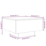 vidaXL Table basse blanc 55x55x31 cm bois d'ingénierie