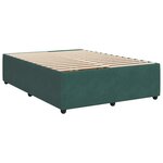 vidaXL Sommier à lattes de lit et matelas Vert foncé 160x200cm Velours