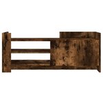 vidaXL Meuble TV Chêne fumé 100x35x40 cm Bois d'ingénierie