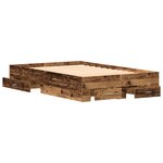 Lit vidaXL avec tiroirs en vieux bois 120x200 cm en bois d'ingénierie