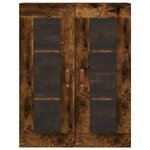 vidaXL Buffet haut Chêne fumé 69 5x34x180 cm Bois d'ingénierie