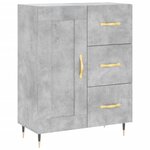 vidaXL Buffet gris béton 69 5x34x90 cm bois d'ingénierie