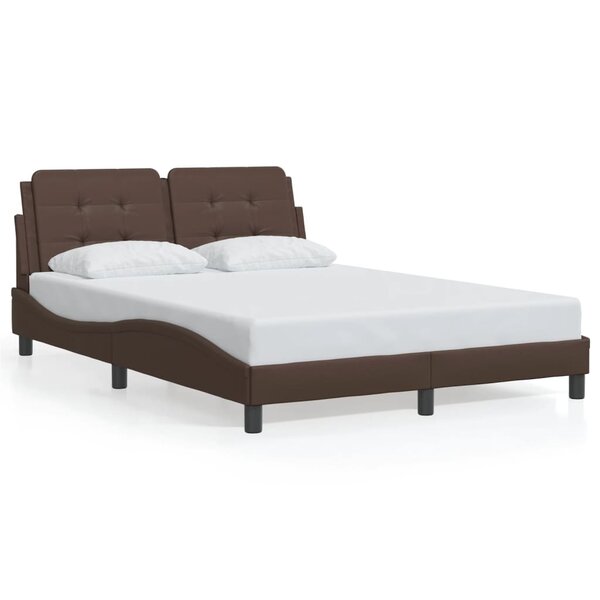 vidaXL Cadre de lit sans matelas marron 140x200 cm similicuir