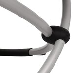 vidaXL Chaise longue géométrique d'extérieur Acier Noir et gris