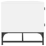 vidaXL Table basse avec portes en verre blanc 68 5x50x50 cm