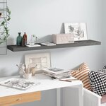 vidaXL Étagère murale flottante Gris brillant 120x23 5x3 8 cm MDF