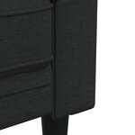 vidaXL Canapé Chesterfield 3 places noir tissu