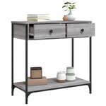 vidaXL Table console sonoma gris 75x34 5x75 cm bois d'ingénierie
