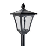 Luminaire extérieur solaire lampadaire lanterne classique LED 40 Lm dim. 18L x 18l x 160H cm noir