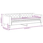vidaXL Lit de jour avec matelas noir 80x200 cm tissu