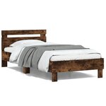 vidaXL Cadre de lit sans matelas avec lumières LED 100x200 cm