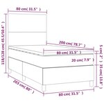 vidaXL Sommier à lattes de lit avec matelas Marron foncé 80x200 cm