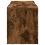 vidaXL Meuble TV avec LED chêne fumé 165x34x40 cm bois d'ingénierie
