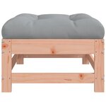 vidaXL Repose-pied de jardin avec coussin bois massif douglas
