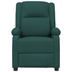 vidaXL Fauteuil inclinable électrique Vert foncé Tissu