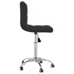 Chaise fauteuil siège pivotante de bureau informatique étude tissu noir 02_0024159