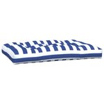 vidaXL Coussins de palette lot de 5 rayures bleues et blanches tissu