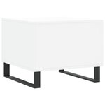 vidaXL Tables basses 2 Pièces blanc 50x50x40 cm bois d'ingénierie