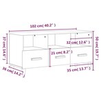 vidaXL Meuble TV Blanc brillant 102x36x50 cm Bois d'ingénierie
